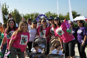 Luz Gonzalez with her Walk to End Alzheimer's team