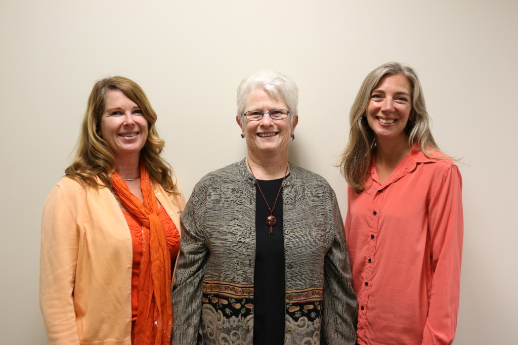 Meet our Family Care Specialists (L-R) Alex manages our respite program, assists families through our 24/7 Helpline, speaks on dementia research and a variety of dementia topics at our community programs and facilitates a local caregiver support group and early stage Alzheimer's support group. She has experience as a State Certified Ombudsman, has a Masters degree in Gerontology and is a Credentialed Professional Gerontologist and Private Certified Geriatric Care Manager. Helen is a native Californian who has lived in the bay area for most of the last thirty years.She manages the Northern Nevada and California chapter Helpline volunteers and facilitates a younger onset caregiver support group. Helen received her training as a licensed Marriage and Family Therapist. She will often have a canine companion at work, whose name is Scout. Stefanie provides support and education to family caregivers, assists families through Helpline, presents educational workshops to the community and facilitates support groups for caregivers and early stage Alzheimer's disease. Stephanie has an MSW from University of Washington.