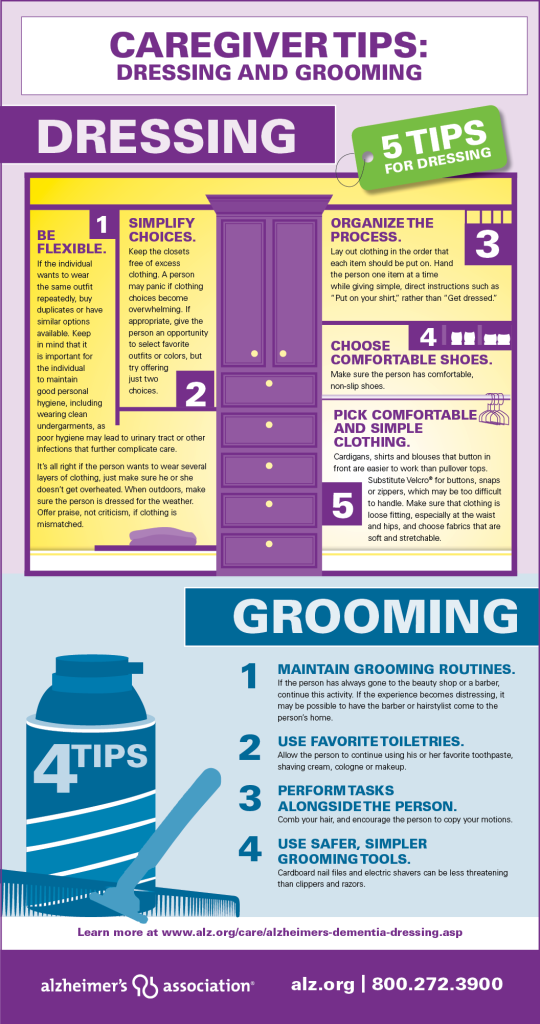 Dressing and Grooming Caregiver Tips