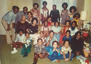 An old photo of Rachel Daniel, who had Alzheimer's, and her family including her granddaughter, BAAAC member Teri Carlyle