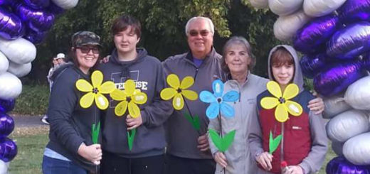 Laura McDermott and her family at Walk to End Alzheimer's