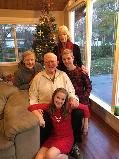 Walter, who was living with Alzheimer's his wife and their grandkids at Christmas