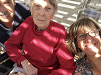 Volunteer Sharon with her mom who has Alzheimer's