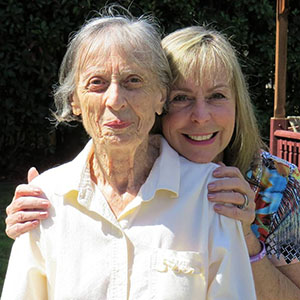 Nancy hugs her mom Helen who is living with Alzheimer's