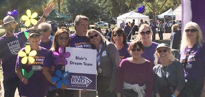 Sheri and Blair with their Walk to End Alzheimer's team