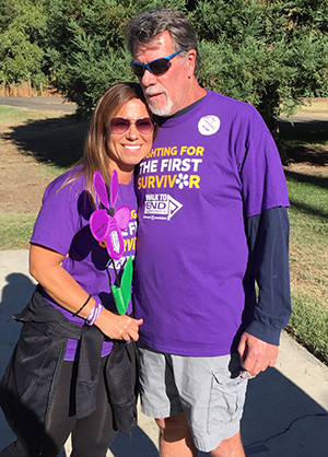 Blair and his daughter at the Walk to End Alzheimer's