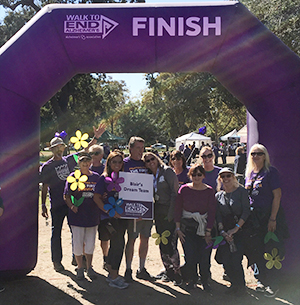 Sheri and Blair with their Walk to End Alzheimer's team