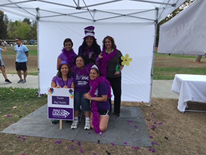 JoAnn and friends pose at Walk to End Alzheimer's