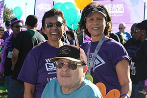 JoAnn, Stephanie and Butch at Walk to End Alzheimer's