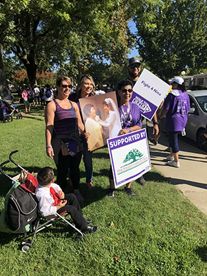 Sylvia and her Walk team at the Modesto Walk to End Alzheimer's