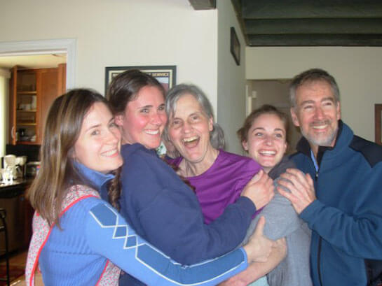 Peggy who was living with dementia, George and their daughters