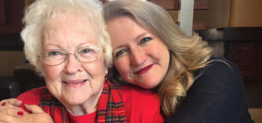 Karen DeHart hugs her mom who had Alzheimer's