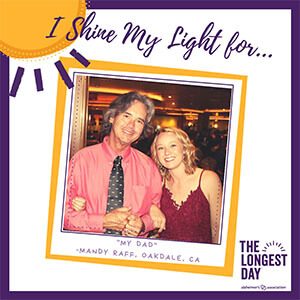 Mandy shines her light for her dad Jim who has Alzheimer's