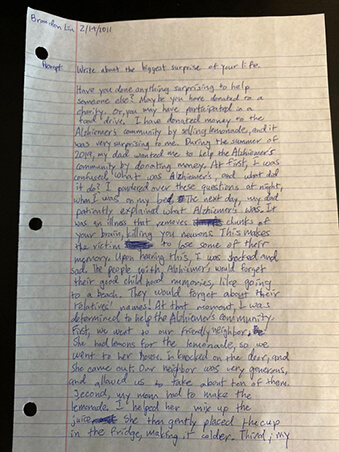 Brandon letter about The Longest Day page 1