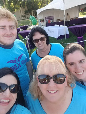 Debbie and her coworkers at the Fresno-Madera Walk to End Alzheimer's 