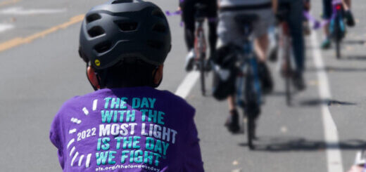 Bicyclist wearing The Longest Day Shirt