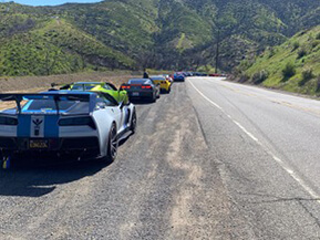 The Longest Day Corvette drivers on the route