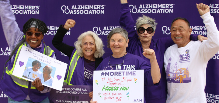 Sonja and other advocates at the Alzheimer's Association Access Now Rally