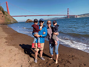 Clayton spends time with his family in San Francisco for the wellness challenge to support the Alzheimer's Association