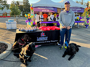 Chris at the Legacy Mechanical table at Walk to End Alzheimer's - East Bay