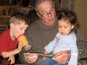 Herb, who died with Alzheimer's and his grandchildren