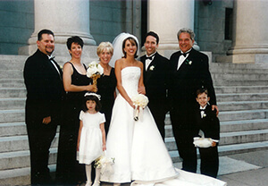 Todd and his family on his wedding day including his father who was living with Alzheimer's