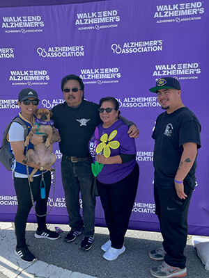 Birdie and her family at Walk to End Alzheimer's 