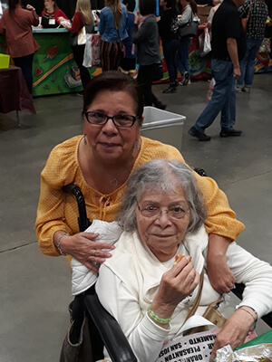 Birdie and her mom Margarita who had Alzheimer's