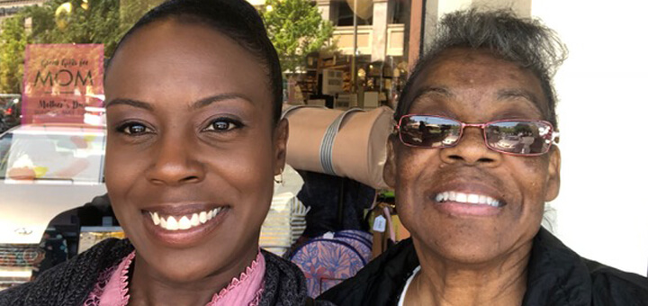 Latrice and her mother who is living with dementia