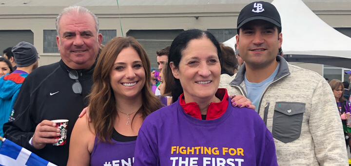 Mariana and her family at Walk to End Alzhiemer's