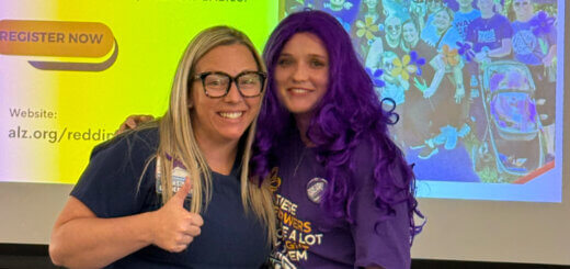 Amanda and Haily at a Dignity Health kickoff event for Walk to End Alzheimer's