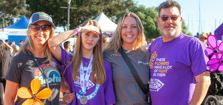 Allison and her family at Walk to End Alzheimer's