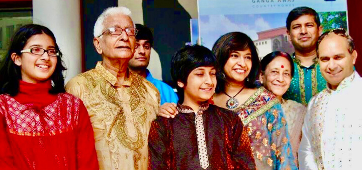 Nita, her father who had Alzheimer's and their family