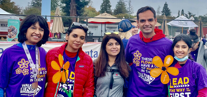 Nita and family at Walk to End Alzheimer's