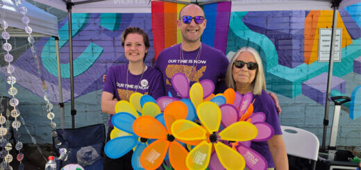 Joey Yourcheck and other volunteers at Walk to End Alzheimer's